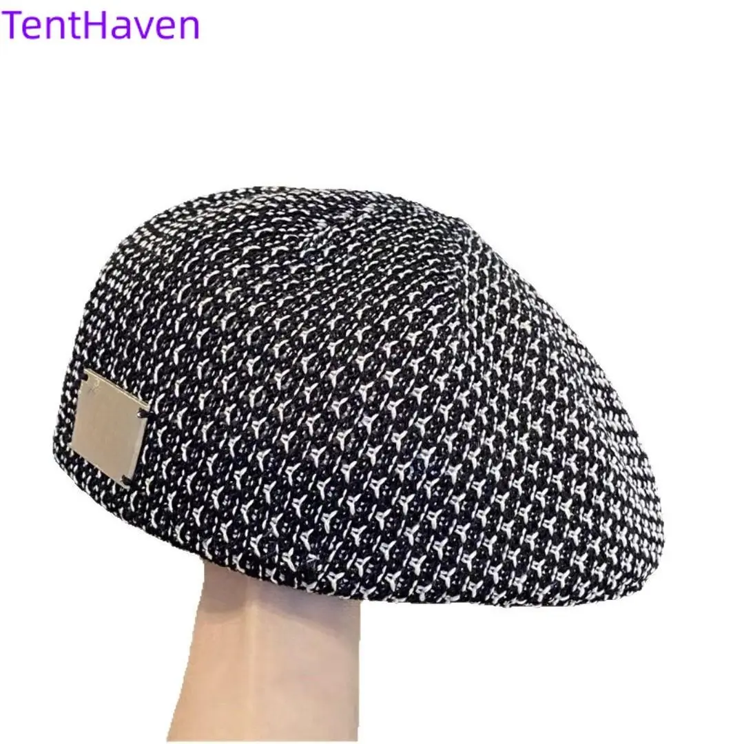 Unisex 2026 Spring-Summer Hollow Design Double-Sided Breathable Painter Beret - Slimming, Versatile Sports & Outdoor Daily Hat Accessory, Reversible, Trendy, Fashion