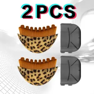 Lymphatic Drainage Facial Brush Set, Jawline and Chin Shaping Dry Brush Massager, Relieves Facial Fatigue, Ergonomic Design, Precision Fit, Leopard Print