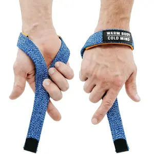 Warm Body Cold Mind, Olympic Weightlifting Straps V2 Basic for heavy lifts,  lifting straps from lightweight cotton, durable, secure grip, designed by Olympian, perfect for snatch and clean and jerk