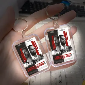 Action Movie Keychain - Premium Acrylic Design, Double-Sided High-Quality Print, Durable and Perfect for Movie Lovers and Collectors