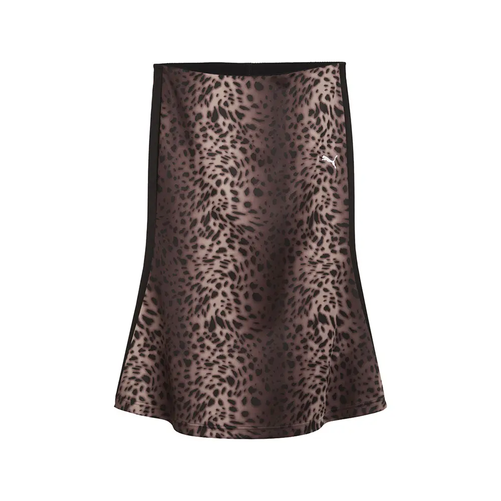 PUMA Womens T7 Leo Luxe Aop Midi Skirt Casual Casual - Black