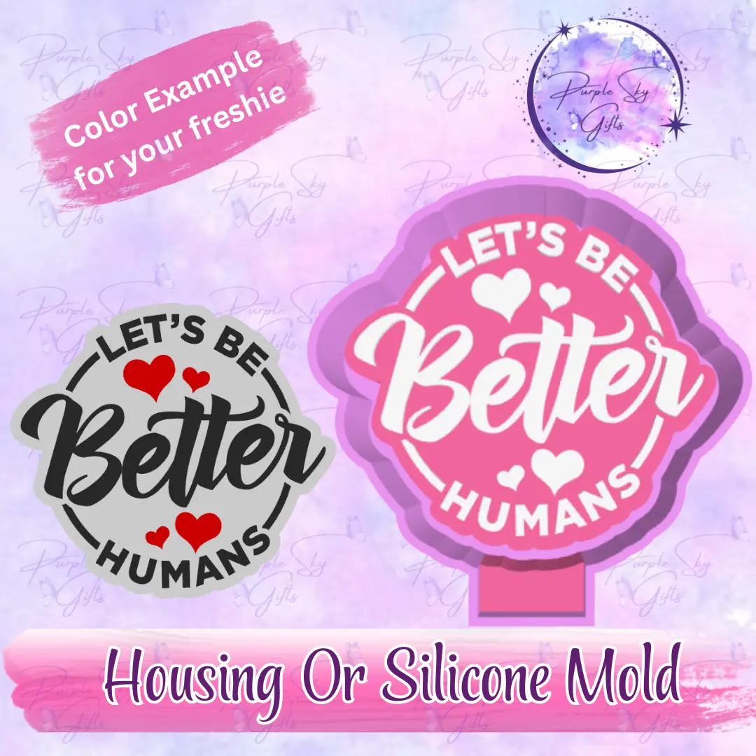 Let's Be Better Humans Flexible Silicone Soap & Heart Molds - Molding Tools for Freshie Housing, DIY Candle Making Projects, Soap Mold Moulds, Heart Mold Moulds