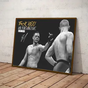 [UNFRAMED POSTER] Fighting Sports Art Nate Diaz Portrait Quote Poster