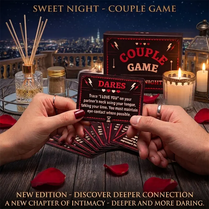 50 Truth or Dare Fun Couples Card Game, Perfect for Date Nights, Anniversaries, Valentine’s Day, or Honeymoon Trips Game for Unforgettable Date Nights and Game Nights
