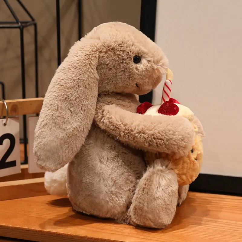 ぬいぐるみ  Bunny With Rose Soft Toy 31cm Jellycat Cream Bunny w Rose Plush 12.2
