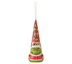 Jim Shore Grinch Naughty/Nice Gnome Christmas Ornament 5.3in H Jim Shore Grinch Naughty/Nice Gnome Christmas Ornament 5.3in H