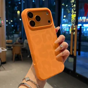 Leopard print liquid silicone skin sensitive shock-absorbing phone case suitable for iPhone 17 16 15 14 13 12 11Pro Max Plus Air durable and stylish phone accessories protective case