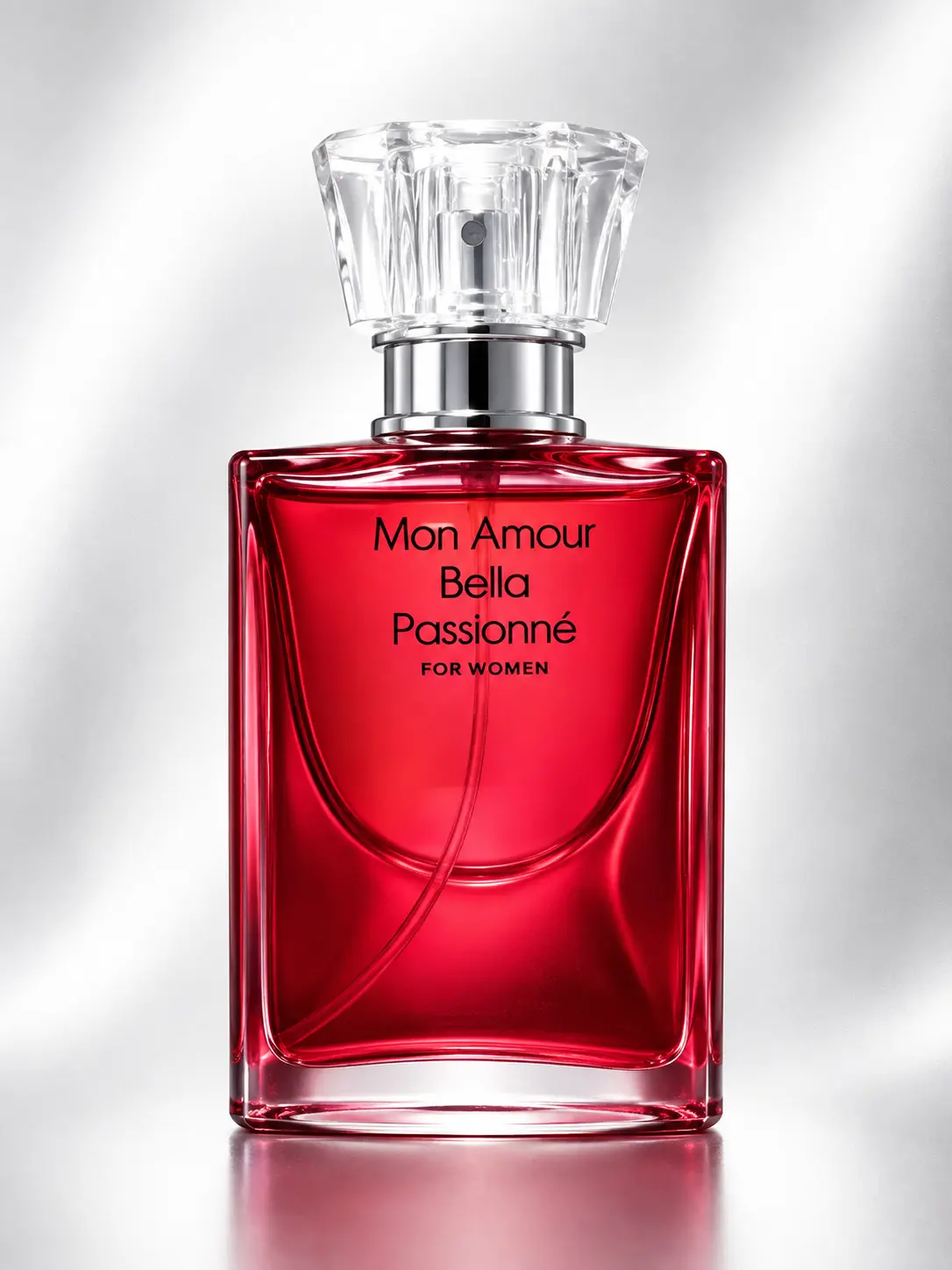 Mon Amour Bella Passionné for Women - Eau de Parfum - 100ml - Red Glass Bottle - Elegant Design - Perfect for Daily Use