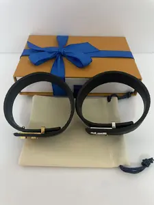New designer high-end luxury unisex bracelet, stylish casual design, made of steel or titanium, genuine leather (includes a beautiful gift box).
