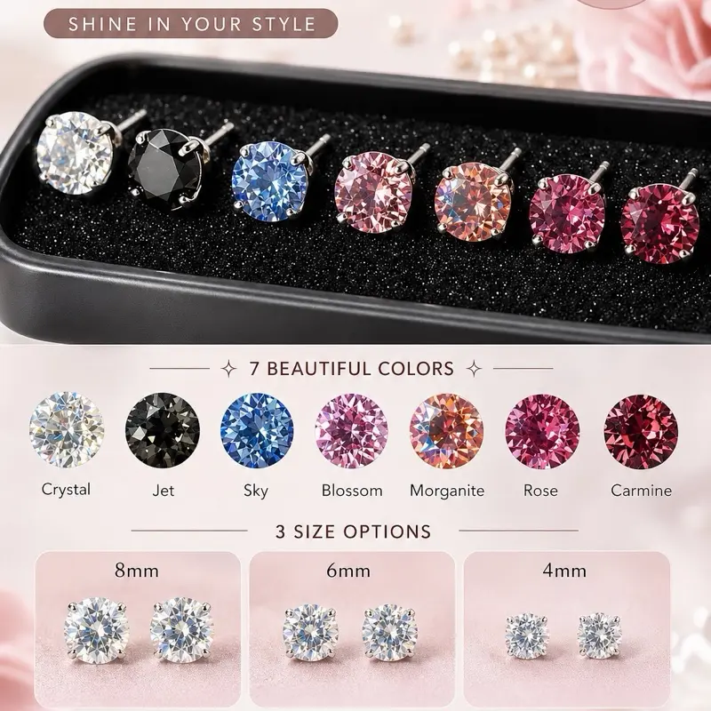 Crystal Stud Earrings Crystal Stud Earrings