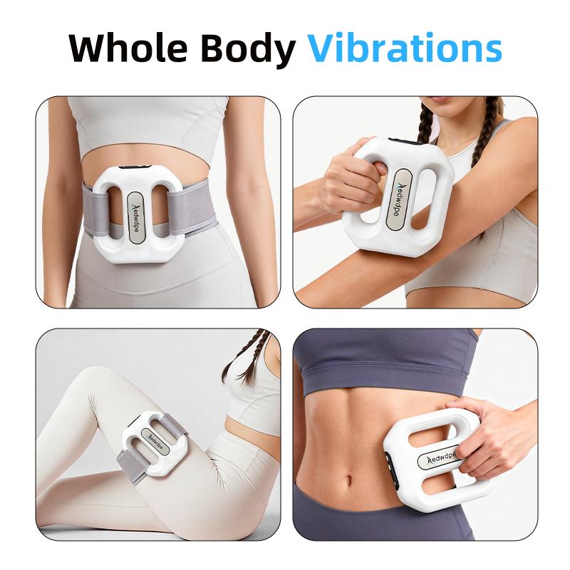 Portable wireless electric massager, fascia massage ring, USB charging, three modes, compact and lightweight, multiple massage methods, suitable for use before, during and after exercise