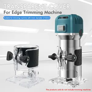 Full Transparent PP Material Edge Trimmer Base Woodworking Small Router Clear Cover, Electric Tool Accessories, Clear Cover Only, Power Tools