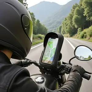 Waterproof phone mount for bikes & motorcycles. 360° rotatable, durable ABS handlebar mount. Removable, rainproof & dustproof. Ideal for e-bikes, bicycles, motorcycles