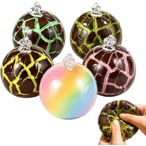 Handmade Wax Shell Squishy Ball Hand Strengthener - Crispy Outer Layer, Super Soft Core Stress Relief Toy for Sports & Outdoor Fitness