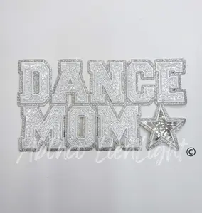 Dance Mom Star Sequins Patch