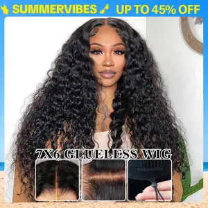 STERLY 200% Density Glueless Wigs 13x6 Full Lace Frontal Deep Wave Wig Human Hair Wig Pre Plucked Pre Cut Water Wave Wig Ready to Wear Glueless Curly Wig Beginner Friendly Full Lace Frontal Wig #Summervibes #tiktokshopmemorialday