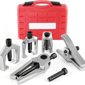 5-in-1 Heavy Duty Ball Joint Separator, Pitman Arm Puller, Tie Rod End Tool Set, Splitter Removal Kit Red/Blue/Red Black, Mutifunction Tool Set for Front End Service, Gift for men, Home car repair, Automotive Maintance