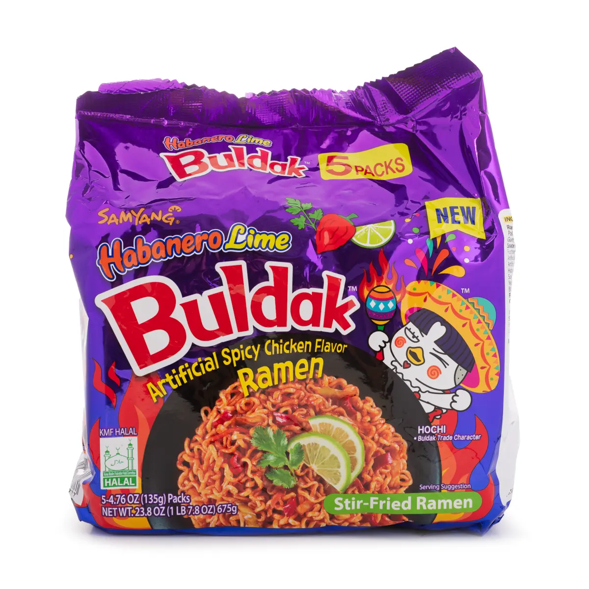 Samyang Hot Chicken Habanero Lime Buldak 5pks 23.80 oz Instant Food Samyang Hot Chicken Habanero Lime Buldak 5pks 23.80 oz Instant Food