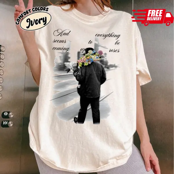 Harry Coming Up Roses Shirt , HS Graphic Tshirt, Y2K Concert Top