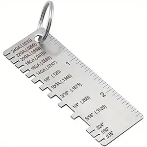 Wire/metal plate thickness gauge, welding thickness gauge, coating size detection tool, wire metal size thickness gauge, Scale