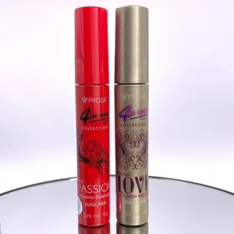 Prosa 4-in-1 High Volume Mascara - Lengthening Mascara with Push-Up Effect, Adds Volume & Length, Lash Conditioning & Care, Water Resistant, Long-Wear Beauty Cosmetic