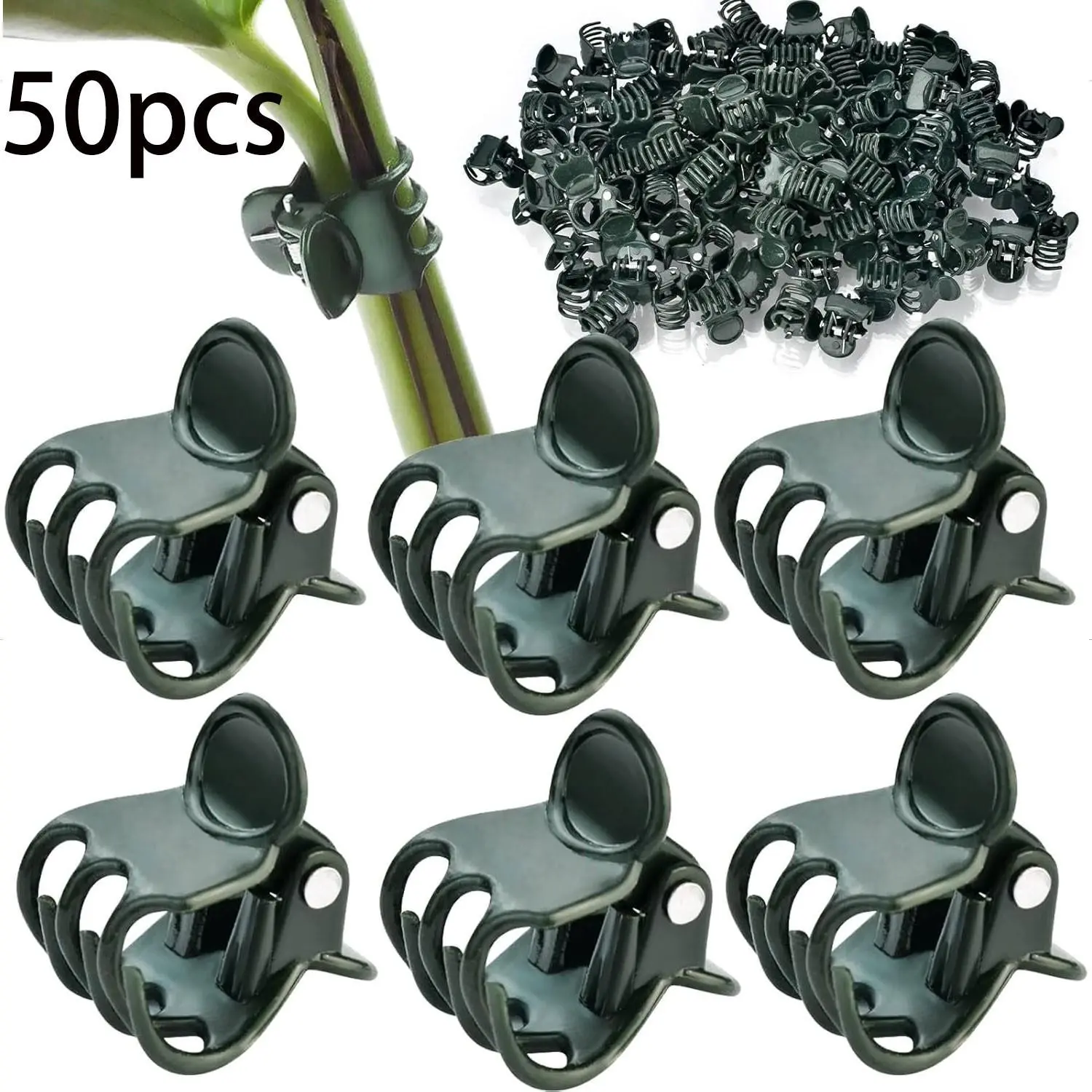 2026 New Model, 50 Pieces of Plant Holders, Orchid Holders, Flower and Vine Holders, Plant Clips, Gardening Accessories, Used to support stems, vines, trunks, and climbing plants to grow upright