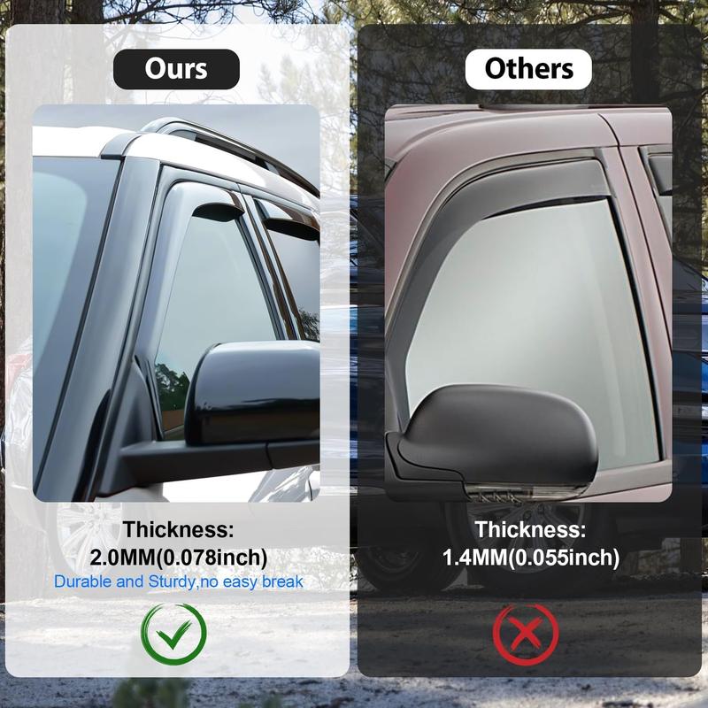 Nilight Vent Window Visors for Jeep Compass 2017 2018 2019 2020 2021 2022 2023 2024, in-Channel Rain Guards, Original Window Deflectors-4PCS Car Accessories Auto Accessories  dealsforyoudays