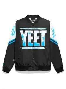 Jey Uso YEET 2025 Varsity Jacket, WWE Wrestling Baseball Bomber, Black Streetwear Outerwear, Fan Gift for Collectors