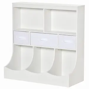 High end and high-quality Bookcase, Toy Storage Organizer Cabinet, Children Display Bookshelf with Drawers for Toys, Clothes, Books, White,Baby Toddler Bookshelf for Kids, Kids Bookcase, Toy Storage Organizer, for Playroom, Bedroom, Nursery