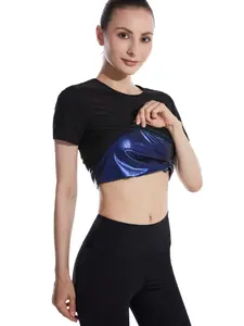 Plus Size Sauna T-shirt For Women, Specially Designed For Sports, Fitness, And Yoga - Yoga Exercise Short Sleeve, Suitable For Quick Sweating - Shaping Sportswear With Moisture-wicking Technology - Gym Workout Tops, Gym Athletic Clothes