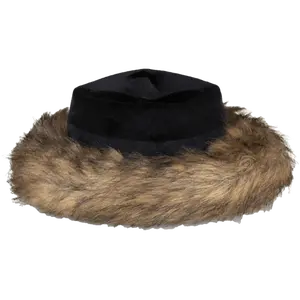 Raised Kippah and Shtreimel Hat For Kids & Adults - Traditional Costume Hat – Faux Fur Jewish Hat For Theme Party, Theater & Role Play - Costume Dress Accessory