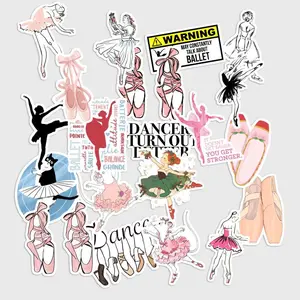 Sticker Pack 20 pcs Ballet Dancer Stickers, Graceful Dance Art Vinyl Decals