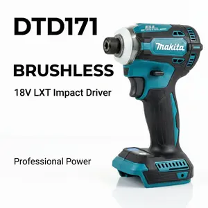 Makita DTD171 18V Brushless Impact Driver, 160Nm Torque, 0-3800IPM for Efficient Fastening tool kit set