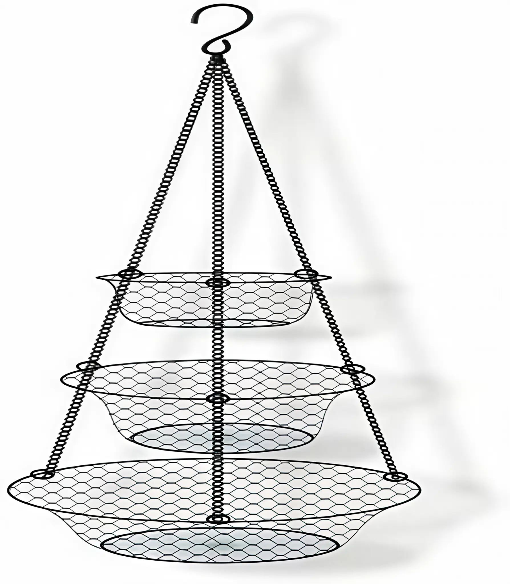 3-Tier Hanging Basket Organizer, Fruit & Vegetable Storage for Kitchen, Bathroom & Home Décor Accessories