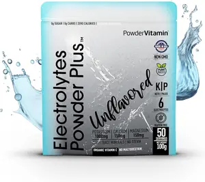 Electrolytes Powder Plus (50 Servings) Unflavored Electrolyte Powder Keto, Sugar free, No Maltodextrin,1000mg Potassium,150mg Calcium,150mg Magnesium, Hydration Powder NO STEVIA