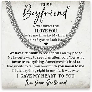 To My Boyfriend Promise Necklace - Boyfriend Christmas & Valentine's Gift