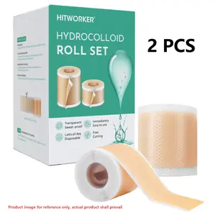 2 PCS, Customizable Hydrocolloid Roll Set, Skin Patch for Face Blemish Spots and Blisters, Sweatproof & Breathable Body Tape