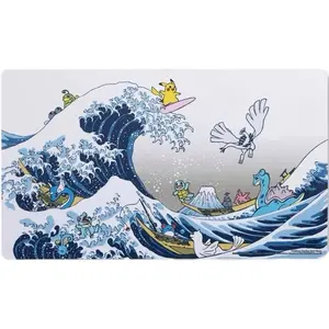 Pokemon TCG Great Wave Pikachu & Friends Playmat Featuring Iconic Surfing Pikachu and Dynamic Ocean Waves