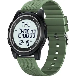 BYW35  Digital Watch Waterproof with Stopwatch Alarm Countdown Dual Time, Ultra-Thin Super Wide-Angle Display Digital Wrist Watches for Men Women