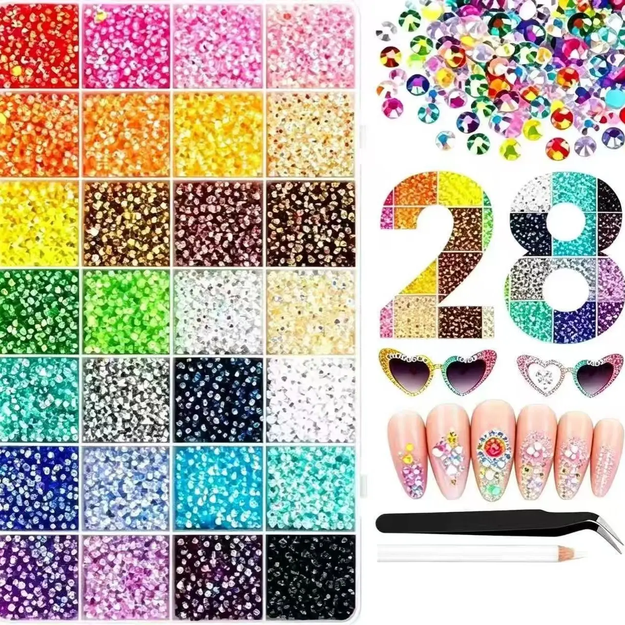 3mm Multicolor Jelly Synthetic Flatback Rhinestones Bling Kit - Neutral International Resin Nail Jewels for Nail Art Decoration, DIY Projects, with Long Lasting Shine, Single Box, Free Delivery