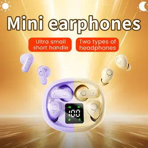 Wireless Bluetooth earbuds, ultra-small hidden earplugs, sleep and sports headset set (2 pairs), mini short stem design, supports ANC noise cancellation, suitable for work, sports, and sleep invisible headphone blocking touch operation in-ear fathersdaygi