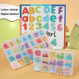 Magnetic Letter & Number Set, Portable Stem Education Toy, Reusable Dual-Sided Board, Includes Alphabet & Math Symbols, Math Learning Tools