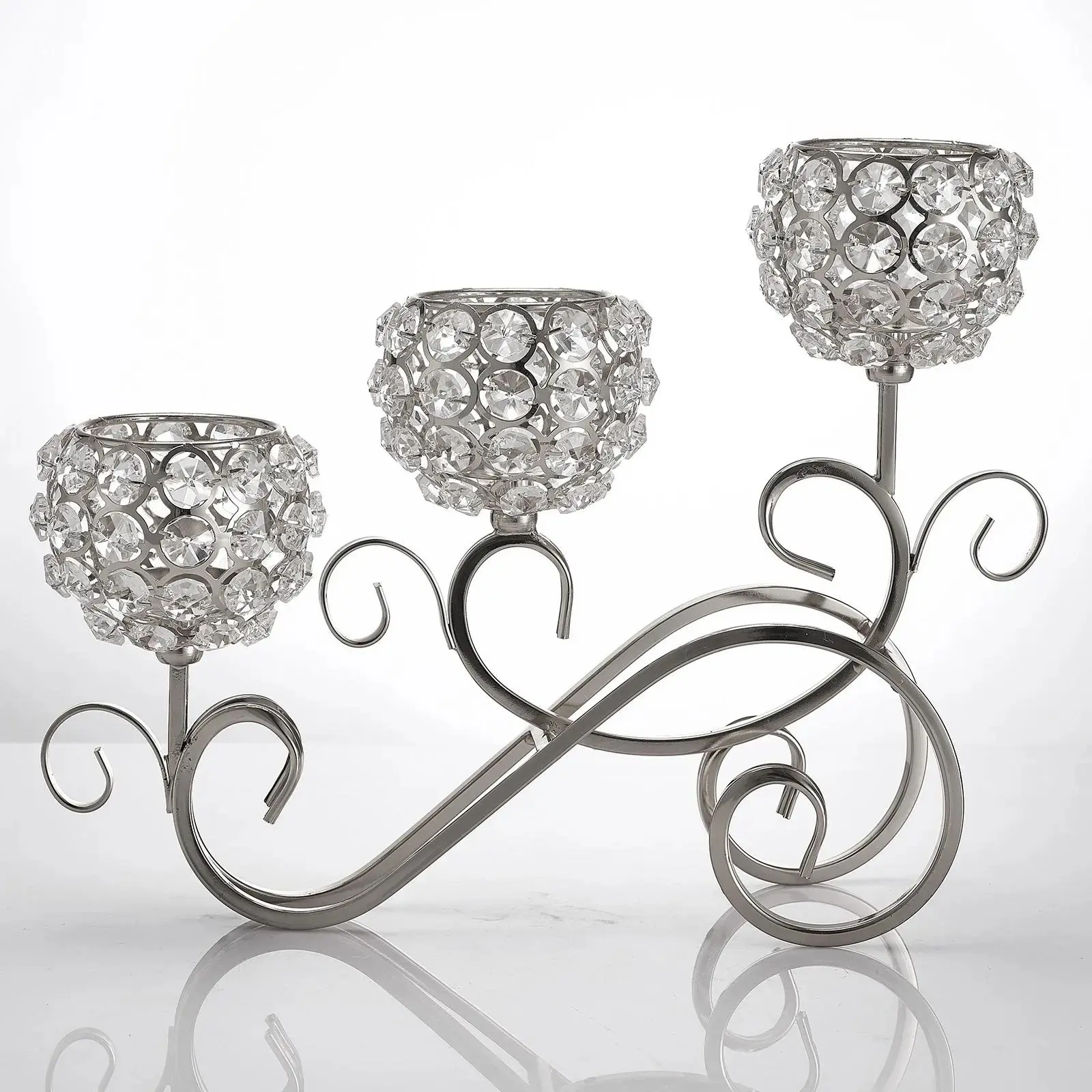CRYSTAL 3 ARMS CANDLE HOLDER Decor Decorative CRYSTAL 3 ARMS CANDLE HOLDER Decor Decorative