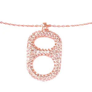 Luxe Rose Gold Floating Poptab Pendant Necklace by Tabulous Jewelry
