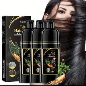 EELHOE Natural Hair Dye Shampoo ,Nourishing & Coloring Shampoo for Men and Women | Herbal Ingredients, 100% Gray Hair Coverage | Black & Wine-Red Color, Chemical-Free, Healthy, Luminous Hair | Moisturizing & Repairing Formula herbalessence haircare