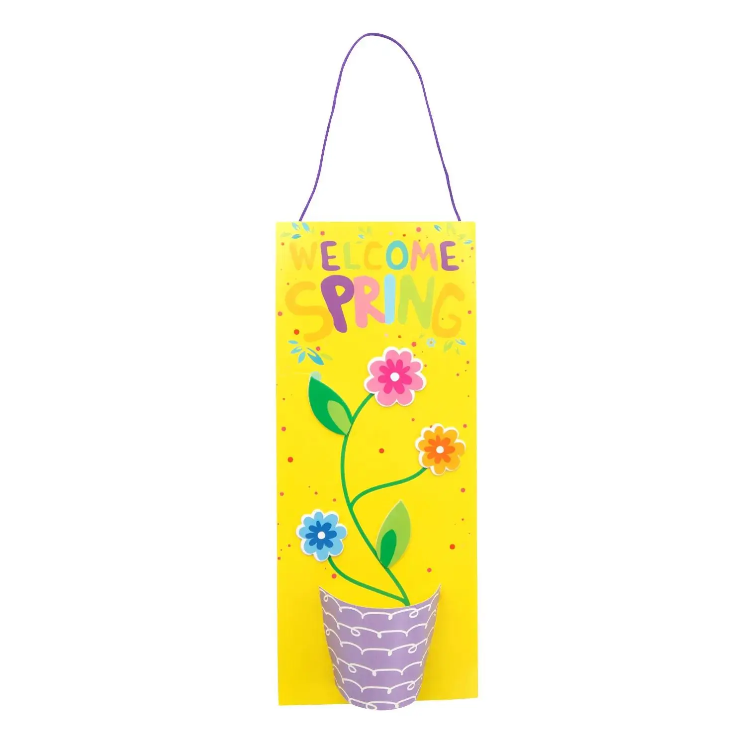 Satin Welcome Spring Hangable Hanging Sign Craft Kit - Makes 12, Home Decor for Room Decor