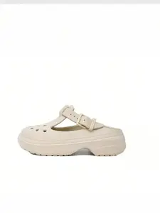 Women's Sporty Platform Clogs, Casual Comfortable Breathable Clogs, Fashionable Non-slip Clogs for Beach, Outdoor Sports, Walking Shoes, Footwear, Casual Slipper Shoes