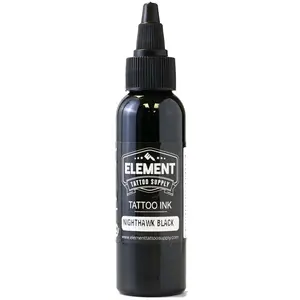 Element Tattoo Nighthawk Black Ink 2oz for Lining and Shading - Super Dark Formula