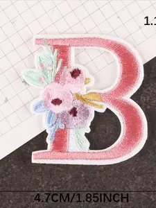 Cartoon Alphabet Embroidery Patches Cute Sew on Applique Decorative Badges DIY Craft Accessories for Journal Bags Hat Clothing Decoration