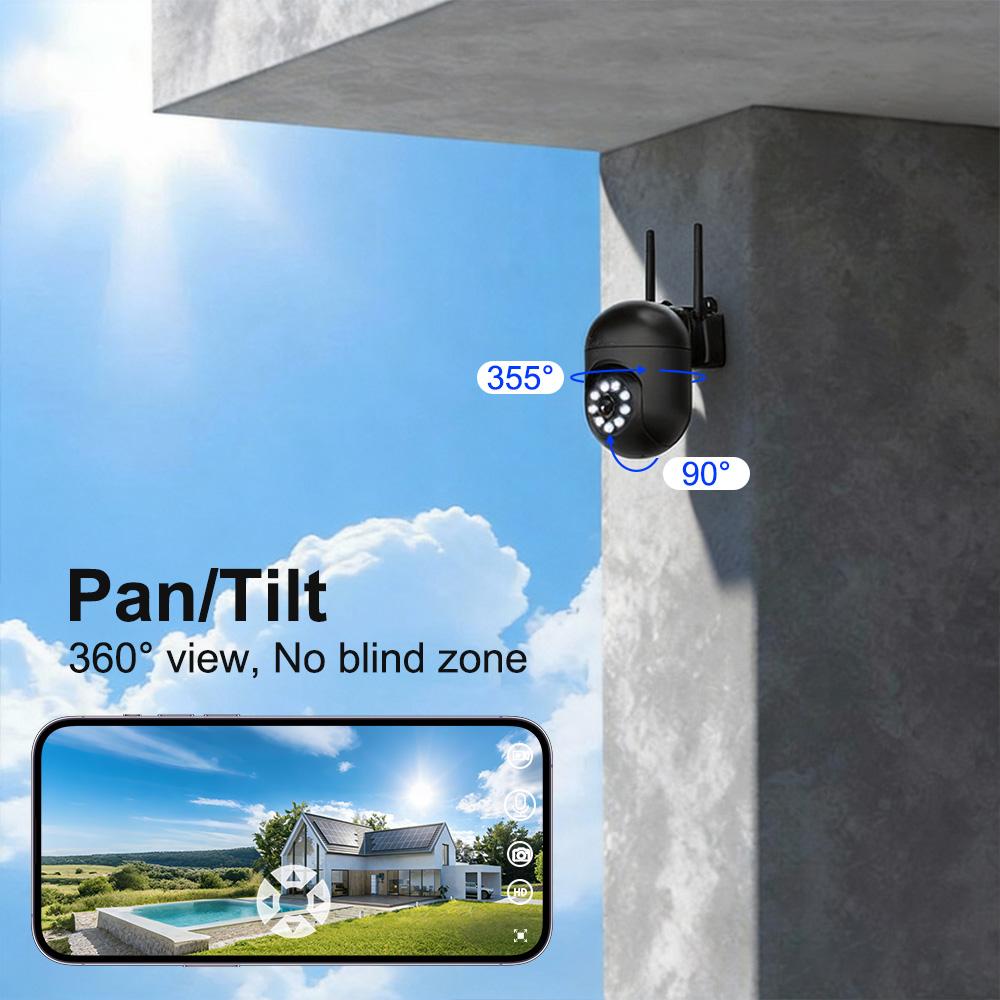 1/2/3/4PCS AI Wireless Security Camera 2.4G WiFi | Color Night Vision, Motion Detection & Visual Alert | Indoor Outdoor Wall Mount